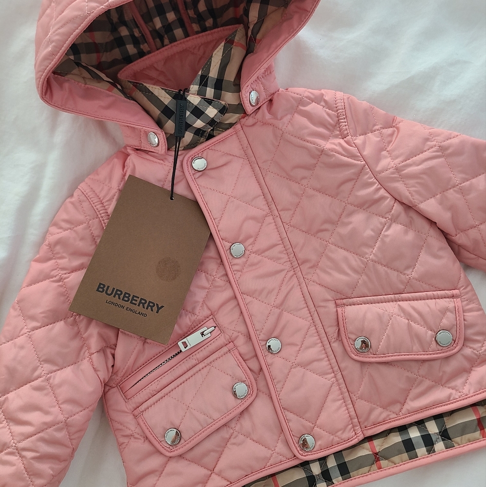 NWT Burberry quilted coat - 6M